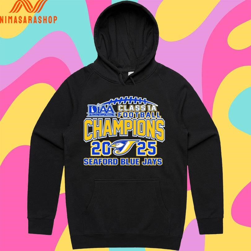 Diaa Class 1A Football Champions 2025 Seaford Blue Jays Shirts