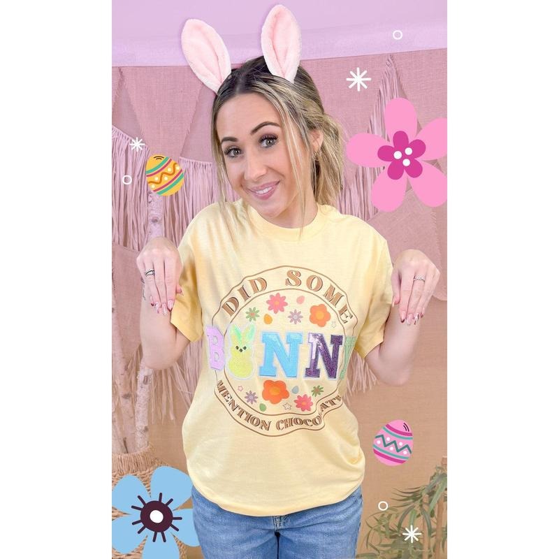 Did Some Bunny Mention Chocolate Easter Graphic T-Shirt Hoodie Sweatshirt | PrintMintTees.com