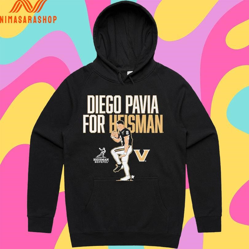 Diego Pavia For Heisman Statue Pose Vanderbilt Commodores Football Shirts