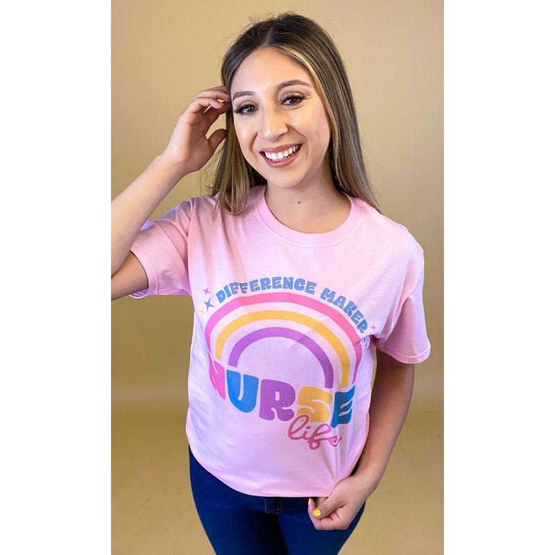 Difference Maker Nurse Life T-Shirt Hoodie Sweatshirt | PrintMintTees.com