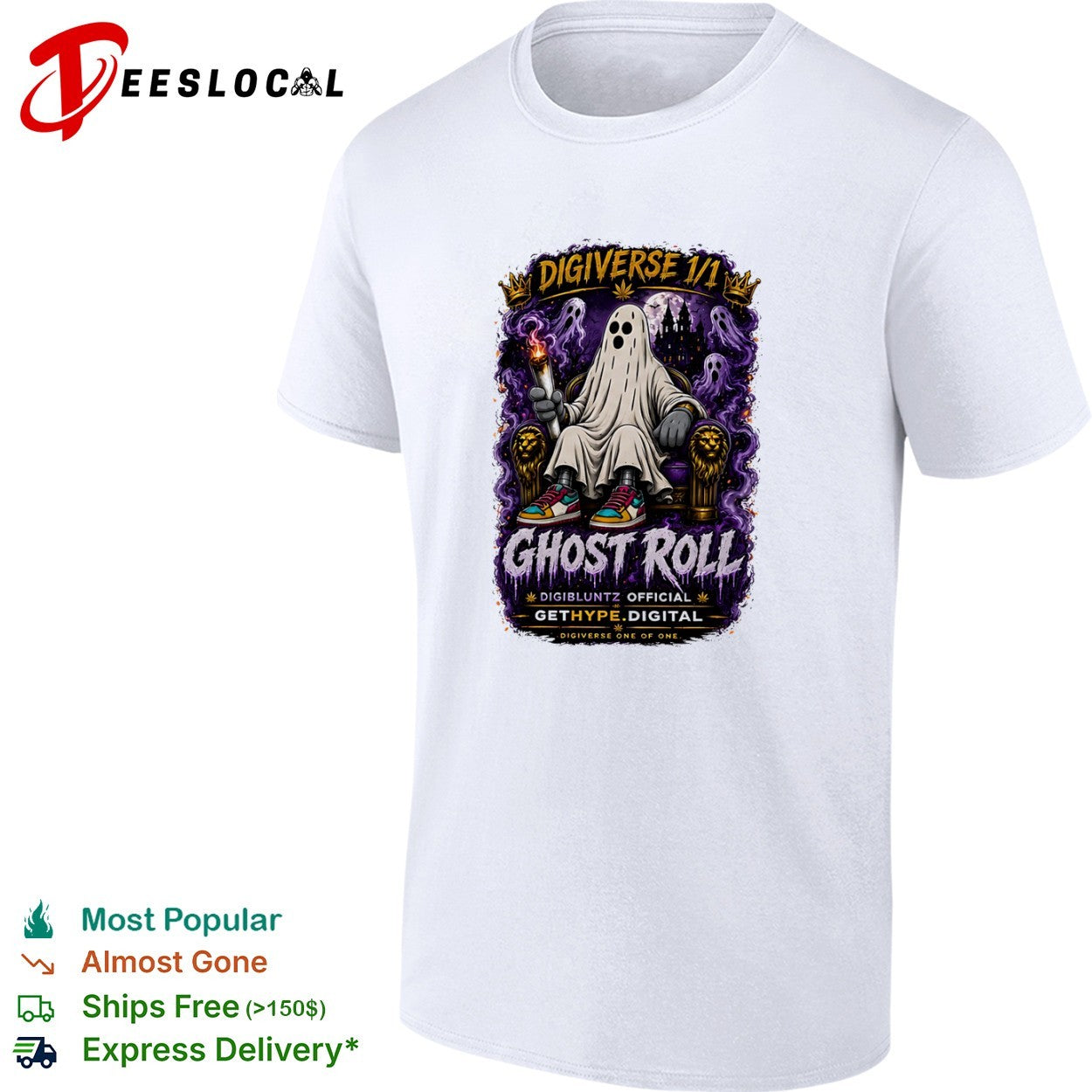 Digiverse Ghost Roll Gethype Digital Digibluntz Official One of One shirt