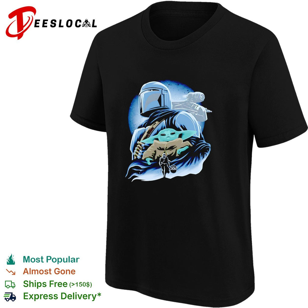 Din Djarin and Grogu Clan Mudhorn graphic shirt