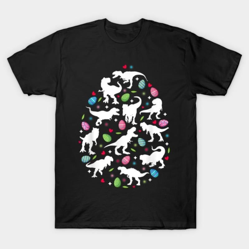 Dinosaur Easter Egg T-Shirt - Prehistoric Fun with Colorful Egg Design style 02 Hoodie Sweatshirt | PrintMintTees.com