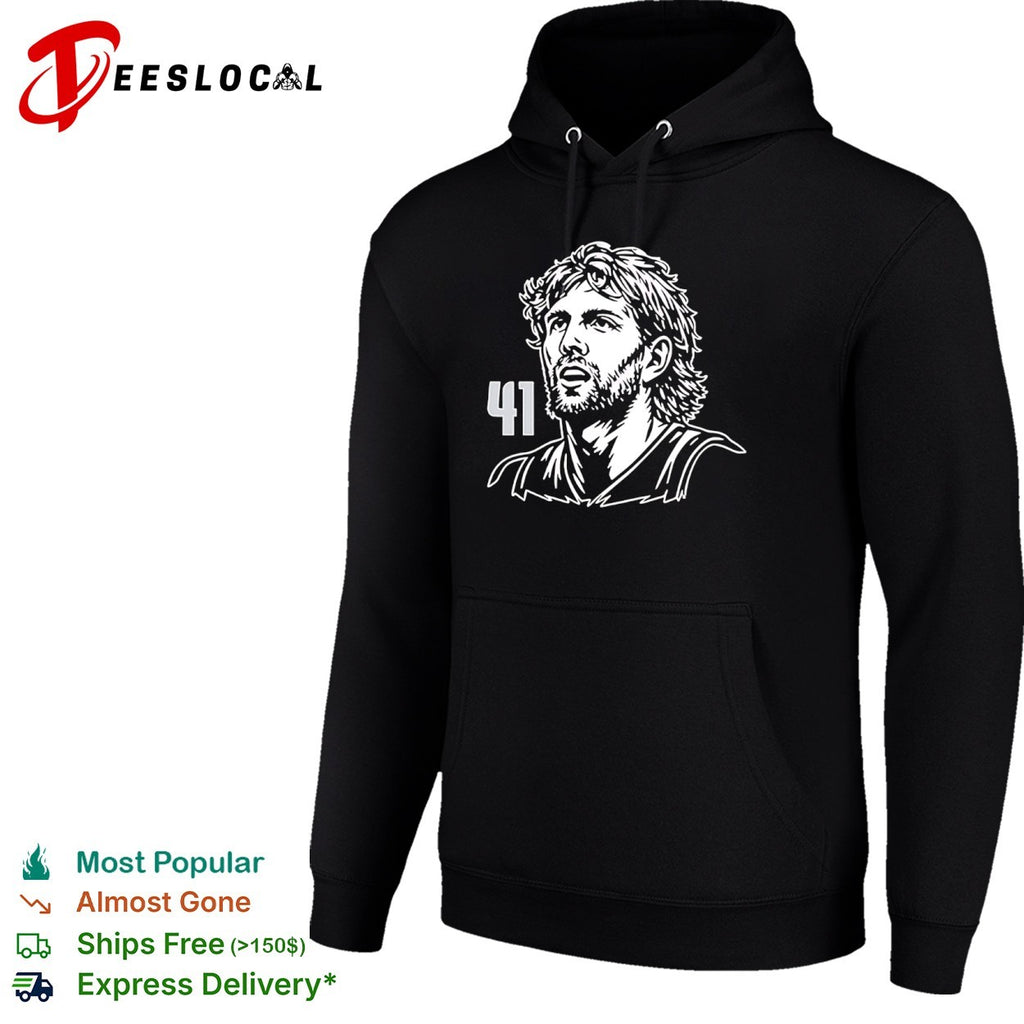Dirk Nowitzki Dallas Mavericks 41 headshot portrait shirt