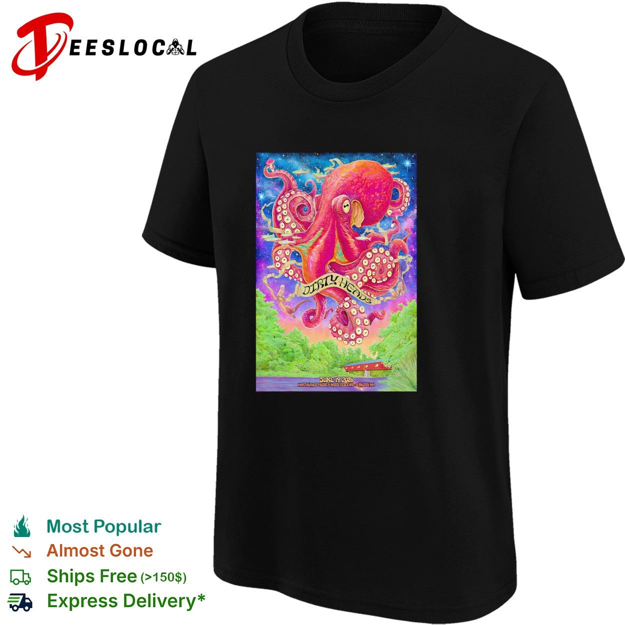 Dirty Heads octopus Northeast music arts festival poster shirt