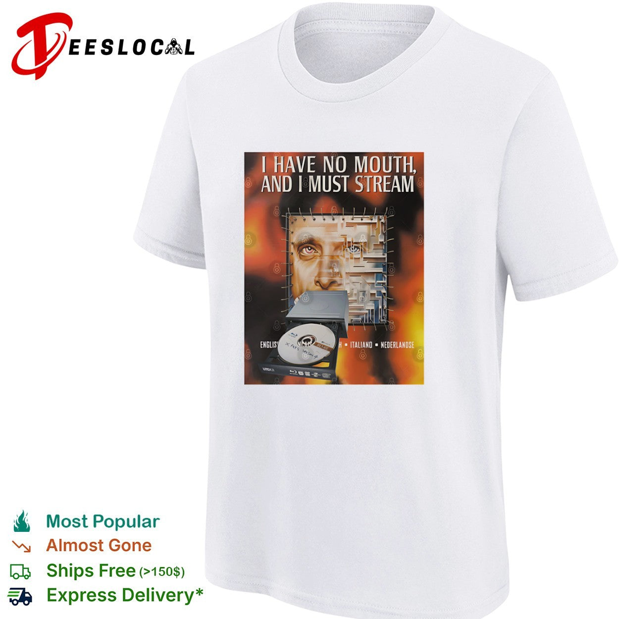 Disc drive I have no mouth and I must stream shirt
