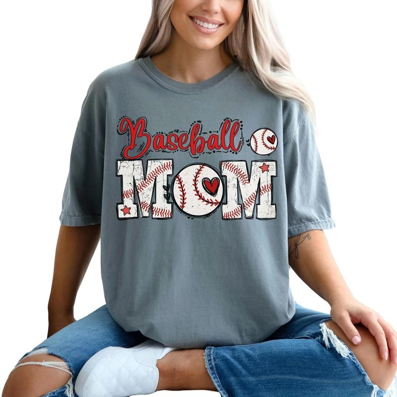 Distressed Baseball Mama T Shirt, Retro Baseball, Family Baseball T Shirt's, Unisex T-Shirt, Gifts For Mother Mom From...