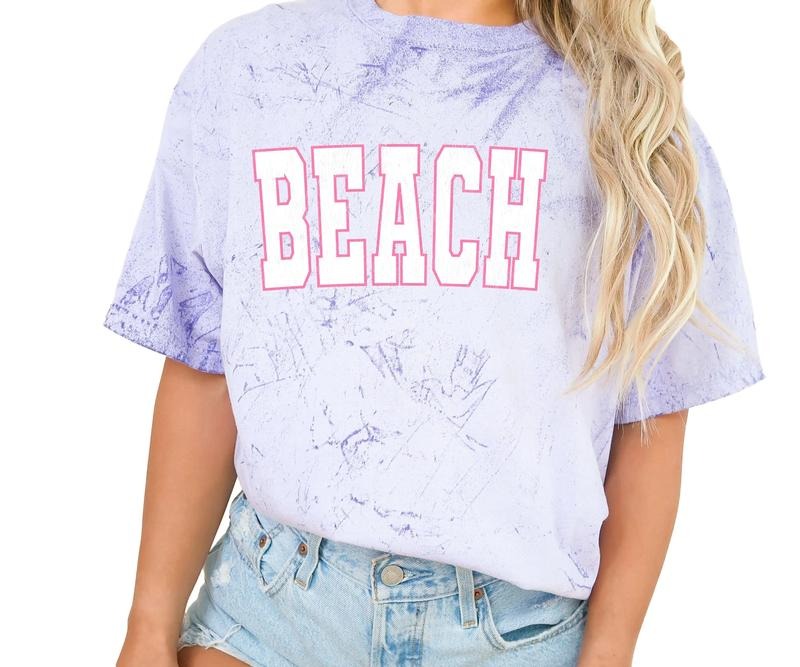 Distressed Beach Print Comfort colors Tee shirt Hoodie Sweatshirt | PrintMintTees.com