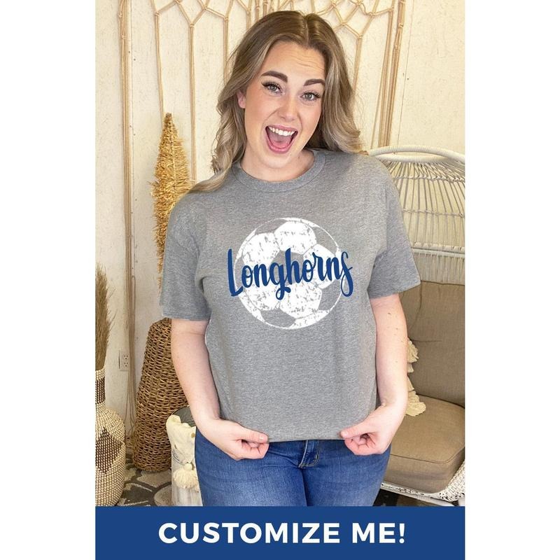 Distressed Soccer with Personalization T-Shirt Hoodie Sweatshirt | PrintMintTees.com