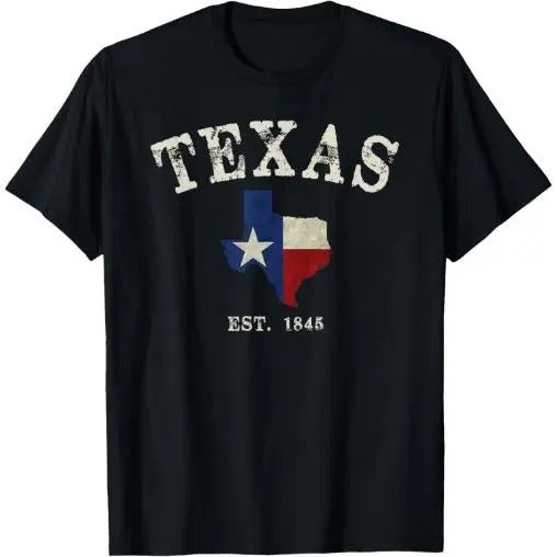 Distressed Texas State Flag Map T-Shirt Made in USA Hoodie Sweatshirt | PrintMintTees.com