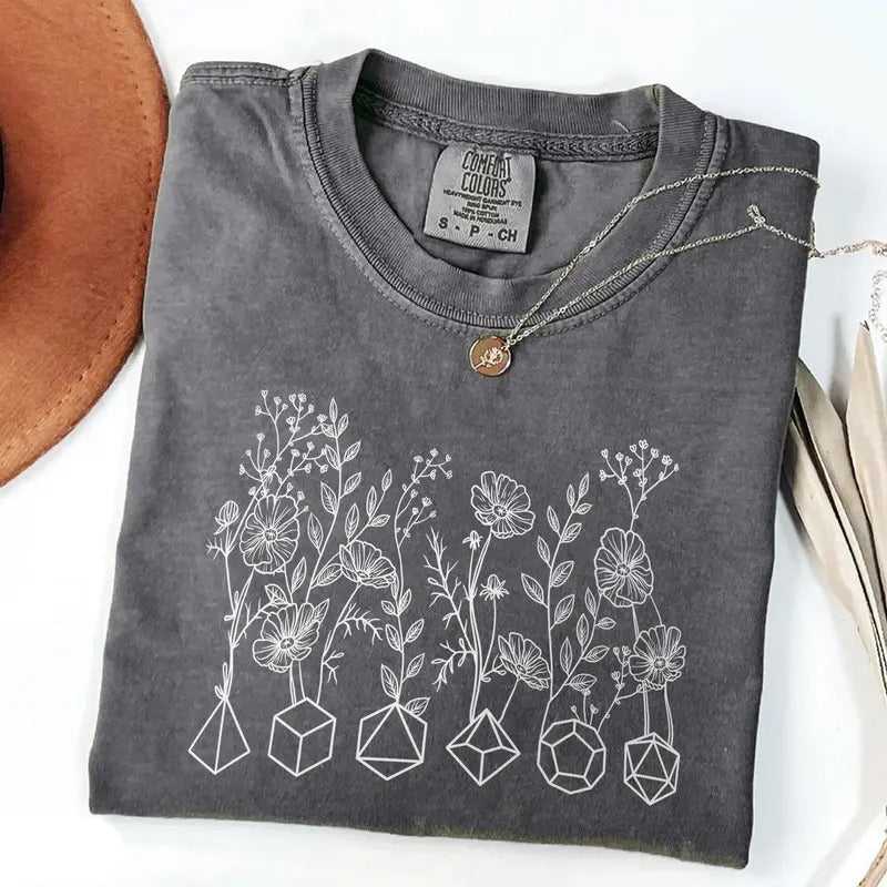 Dnd Shirt Dnd Shirt Woman Dnd Flower Shirt Dungeons Dragons Dnd D&D Shirt Dnd Dm Shirt T-Shirts, Hoodie, Sweatshirt