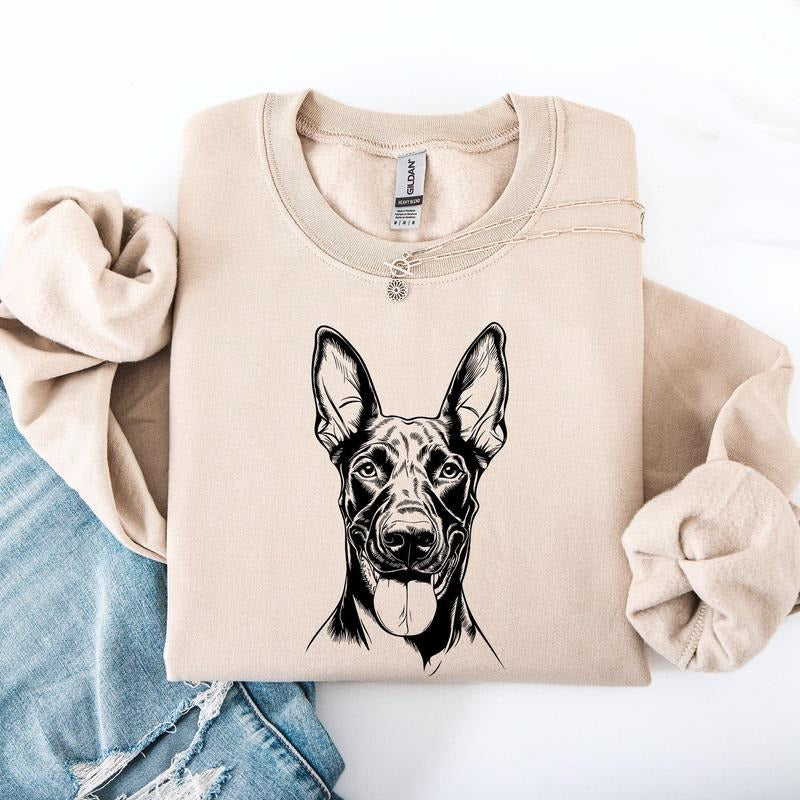 Doberman Pet Dog Breed Crew Neck Shirt Hoodie Sweatshirt