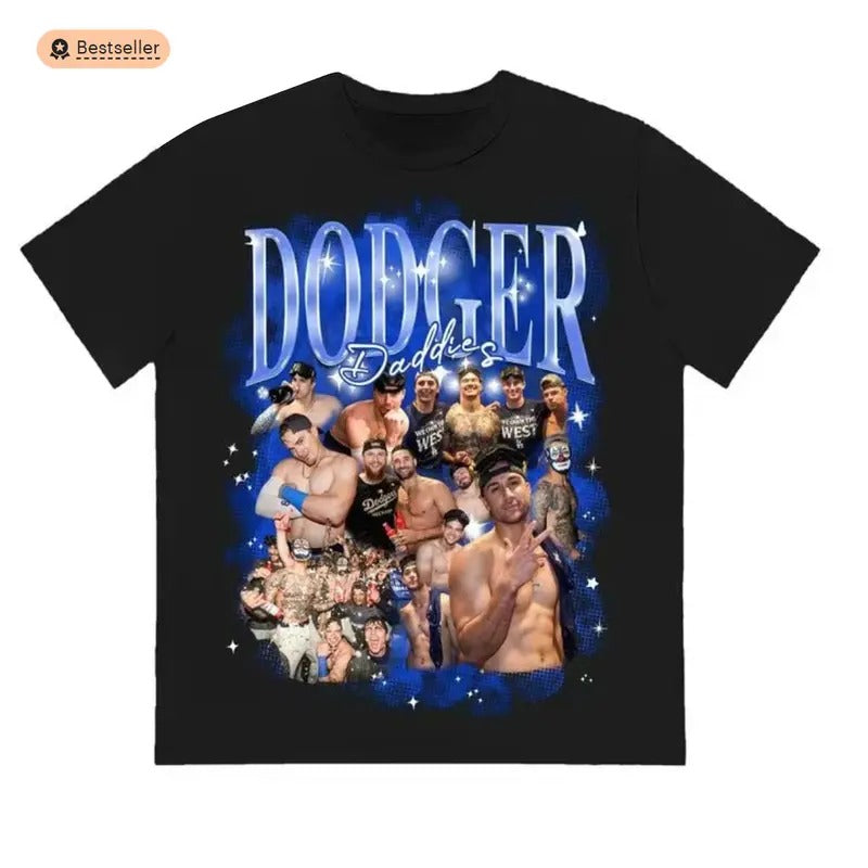Dodgers Daddies Shirt 90s Basetball Vintage Graphic Tee Shirt L.A Men Women Streetwear Hoodie Sweatshirt | PrintMintTees.com