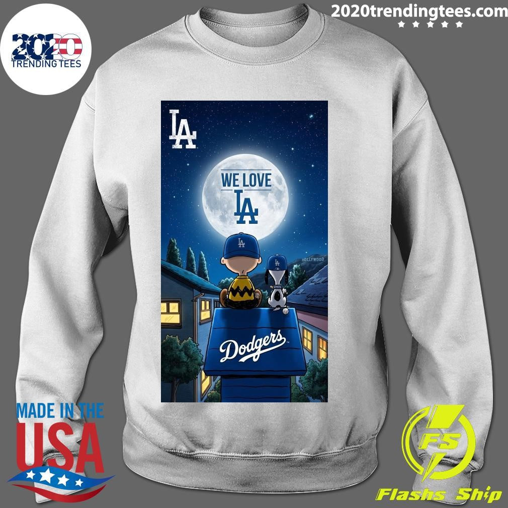 Dodgers Night with Charlie Brown & Snoopy We Love Los Angeles Shirt