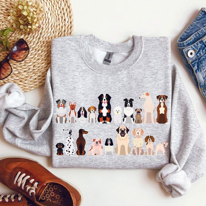 Dog Breeds Farm Animal Lover Sweatshirt T-Shirts, Hoodie | PrintMintTees.com