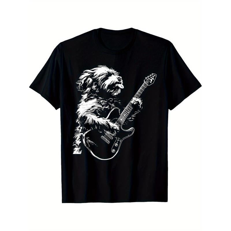 Dog Guitarist Guitar- Cavapoo Dad Mom T-Shirt, Men's T-shirts  made in usa Hoodie Sweatshirt | PrintMintTees.com