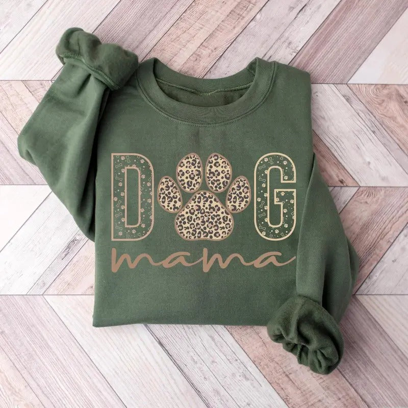 Dog Mama Sweatshirt, Dog Mom Gift, Dog Mama Sweatshirt, Dog Mom Sweatshirt for Women, Dog Mama Sweater, Dog Parent...