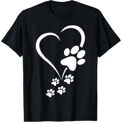 Dog Paw Heart Baby Dogs - Dog Paws Hearts Dog Paw Print T-Shirt Made in USA Hoodie Sweatshirt | PrintMintTees.com