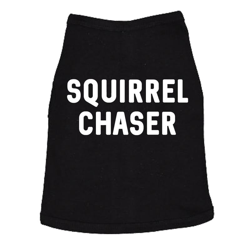 Dog Shirt Squirrel Chaser T shirt Funny Clothes for Small Breed Daschund Corgi Funny Dog Puppy Shirt Black Hoodie Sweatshirt