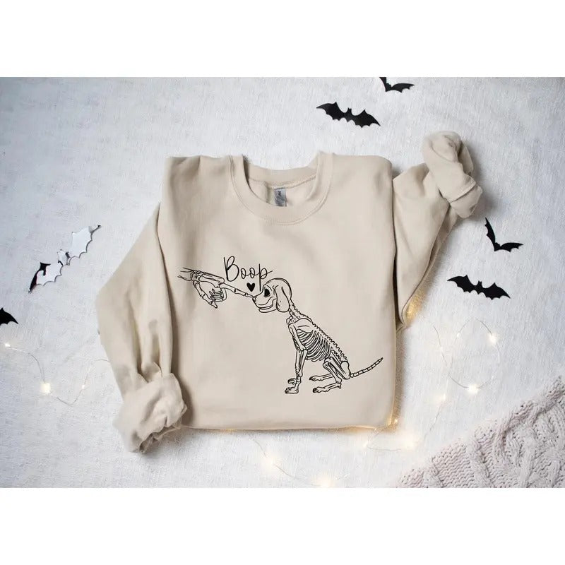 Dog Skeleton Sweatshirt Funny Dog Shirt Dog Lover Gifts Dog Mom Sweatshirt Spooky Dog Shirt Skeleton Sweatshirt 2023...