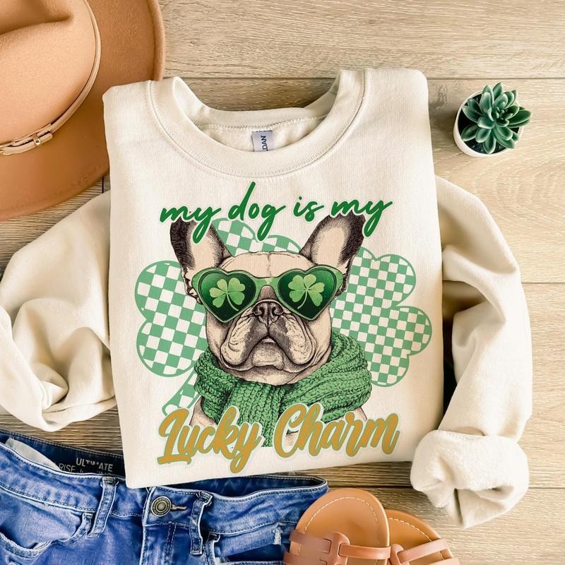 Dog St Patricks Day Dog Mom St Patrick'S Day Dog Paw Print Shamrock St Patrick Shirt Dog Lover Clover T-Shirts, Hoodie, Sweatshirt