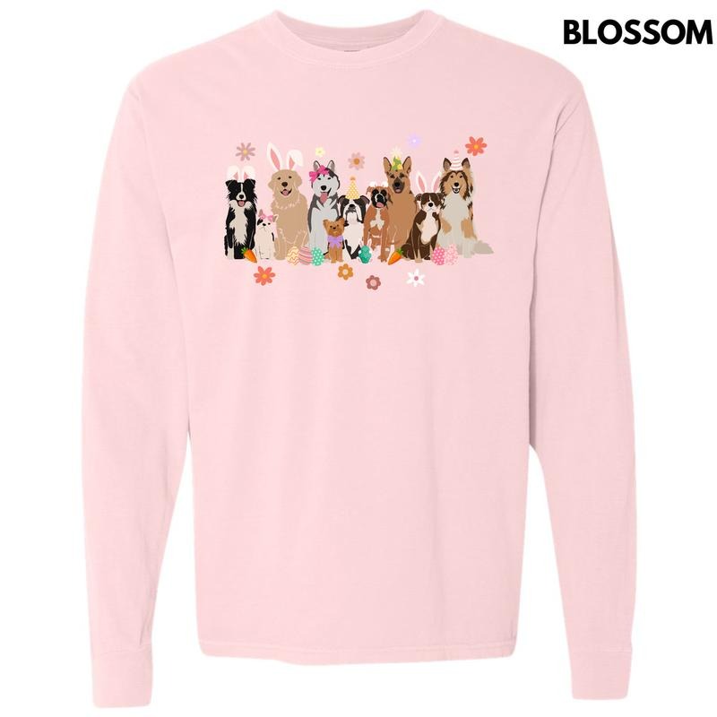 Doggy Easter Celebration Long Sleeve Comfort Colors 'NLB' T-Shirts, Hoodie, Sweatshirt
