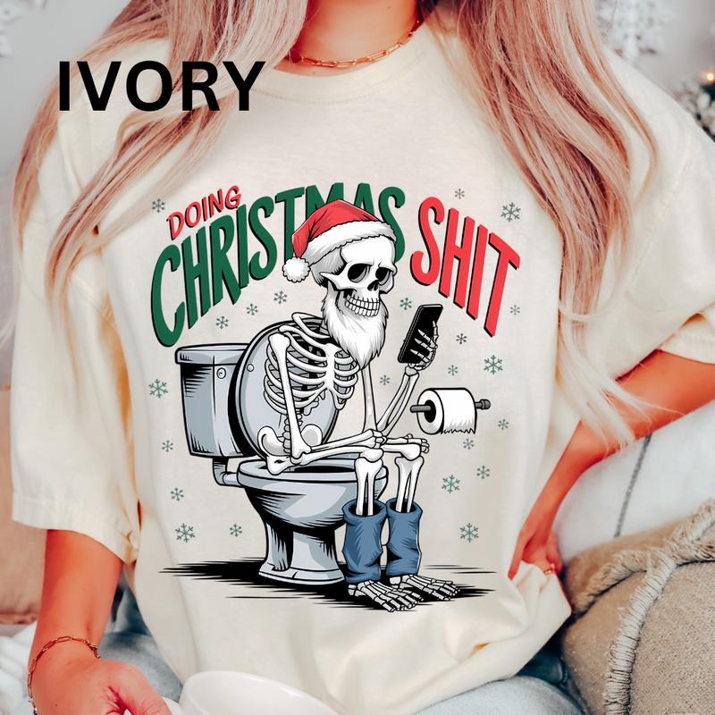 Doing Christmas Shit Shirt~ Unisex Apparel Relaxed Fit Printed In The USA Clothing Womenswear Casual Comfort Cotton...
