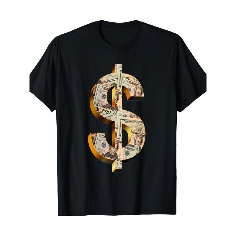 Dollar sign Dollar bill Financial Profit Economic Profit T-shirt, Men's T-shirt made in usa Hoodie Sweatshirt