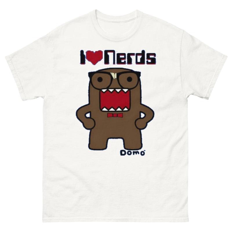 Domo I love nerds t shirt grunge emo scene y2k Amity affliction, graphic tees for men,graphic tee Menswear Top Hoodie...