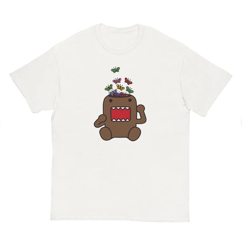 Domo Kun Face T-Shirt, Monster Eyes mouth shirt, Cartoon graphic, AWESOME GIFT Top Womenswear Hoodie Sweatshirt