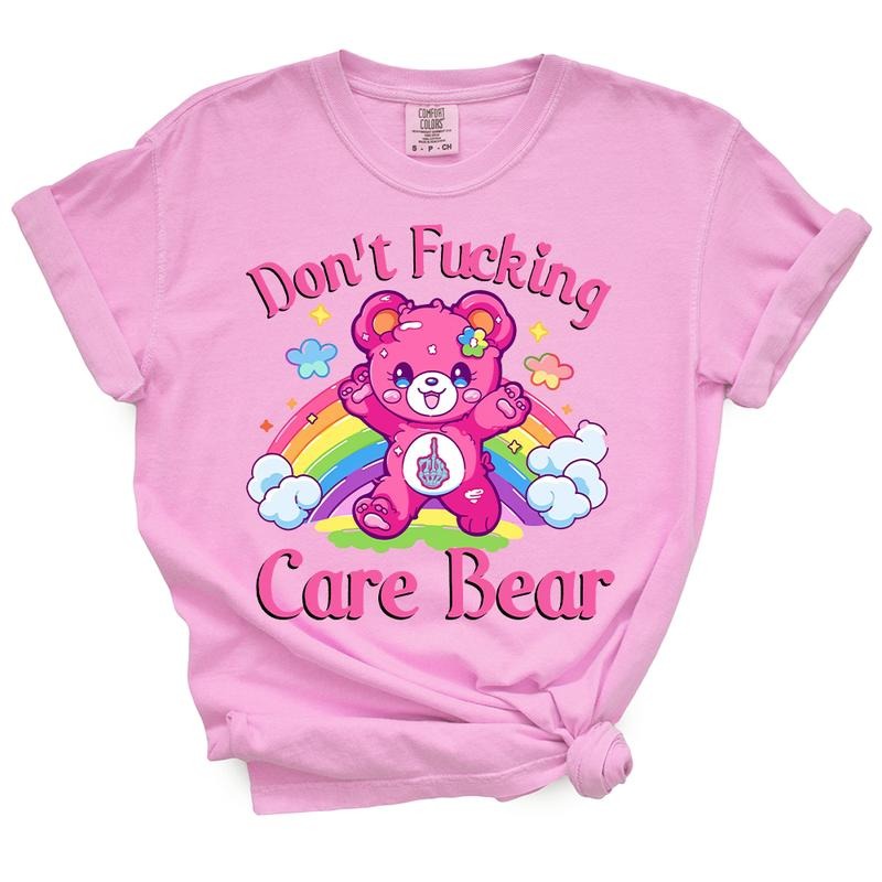 Don't Fucking Care Bear TShirt Top Womenswear Hoodie Sweatshirt | PrintMintTees.com