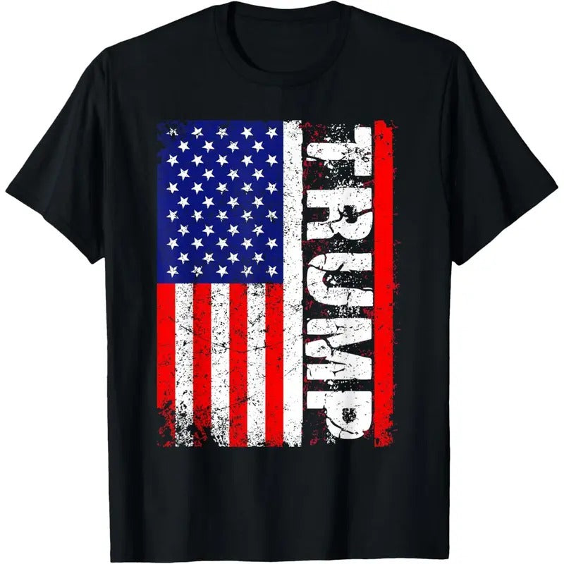 Donald Trump 2020 Vintage USA Flag T Shirts T-Shirt made in usa Hoodie Sweatshirt | PrintMintTees.com