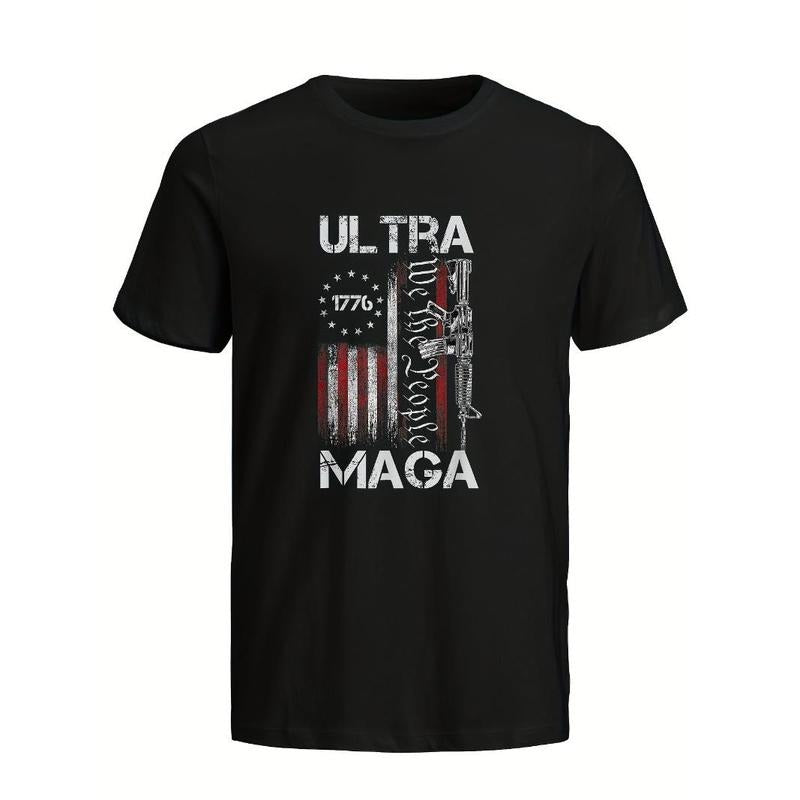 Donald Trump 2024 Ultra Maga T Shirt, Men's Fashion Home Outdoor Casual Athletic T-Shirt Made in USA Hoodie Sweatshirt