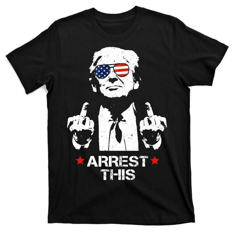 Donald Trump Arrest This Funny 2024 Election T-Shirt Menswear Top Hoodie Sweatshirt | PrintMintTees.com
