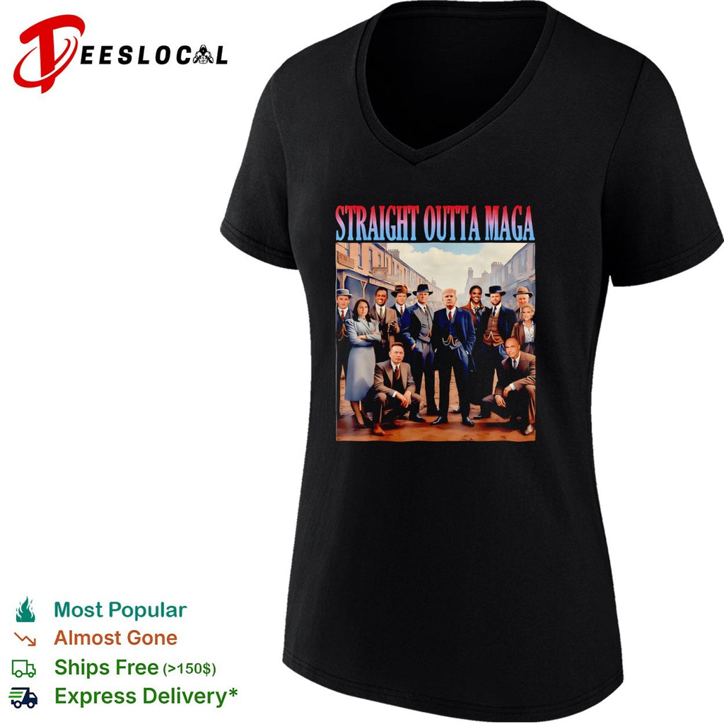 Donald Trump Elon Musk J D Vance Vivek Ramaswamy Straight Outta MAGA Parody shirt