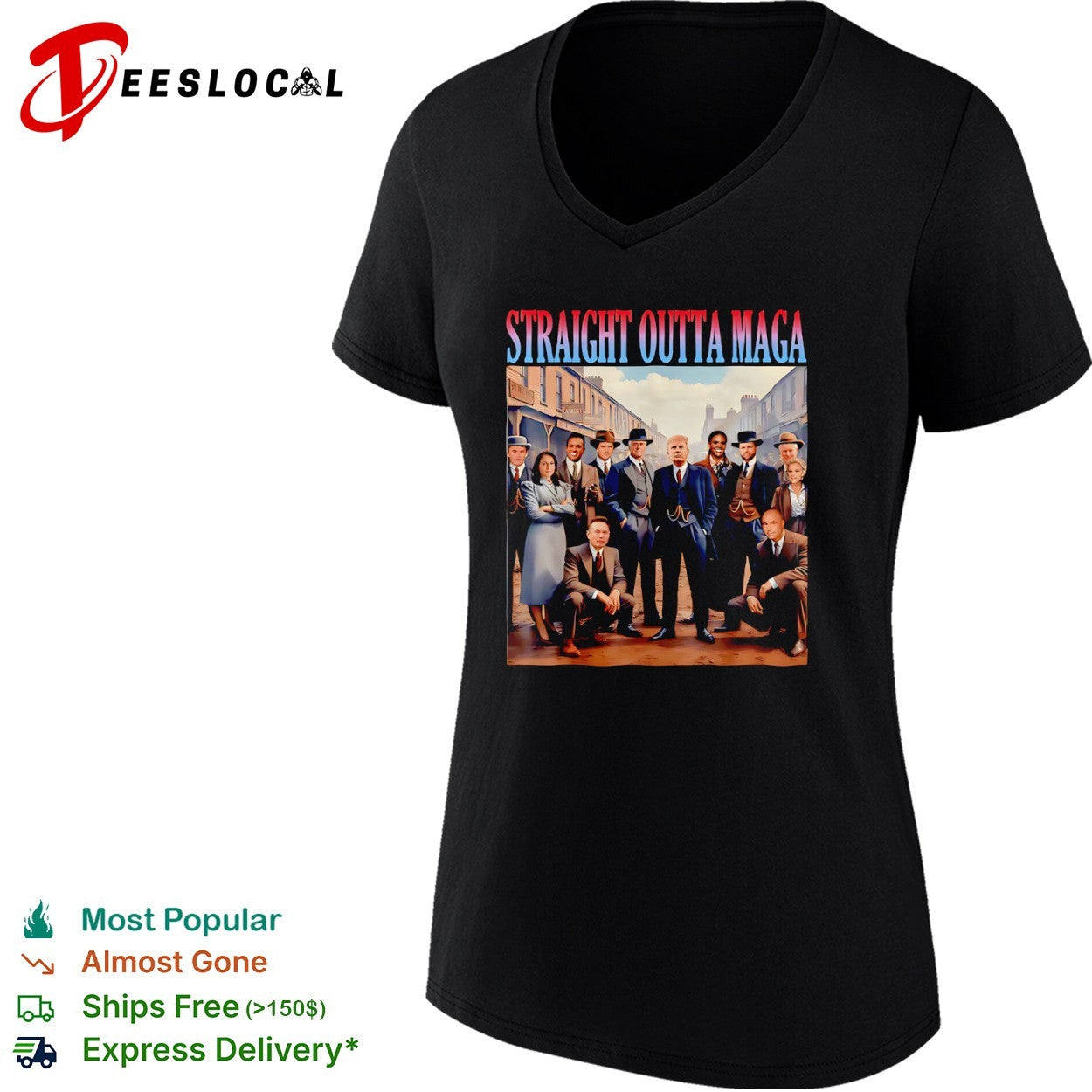 Donald Trump Elon Musk J D Vance Vivek Ramaswamy Straight Outta MAGA Parody shirt