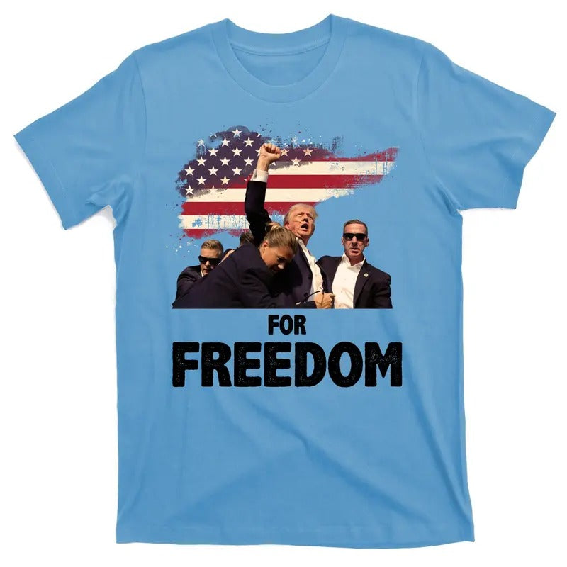 Donald Trump For Freedom T-Shirt Hoodie Sweatshirt | PrintMintTees.com