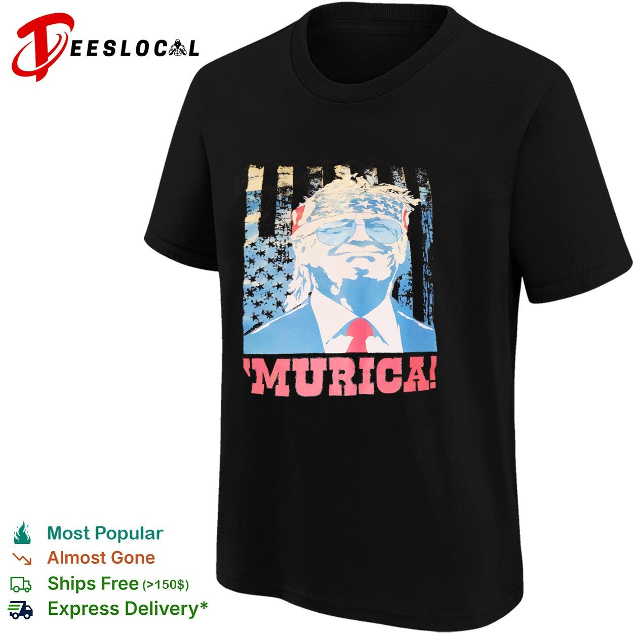 Donald Trump flag bandana Murica shirt