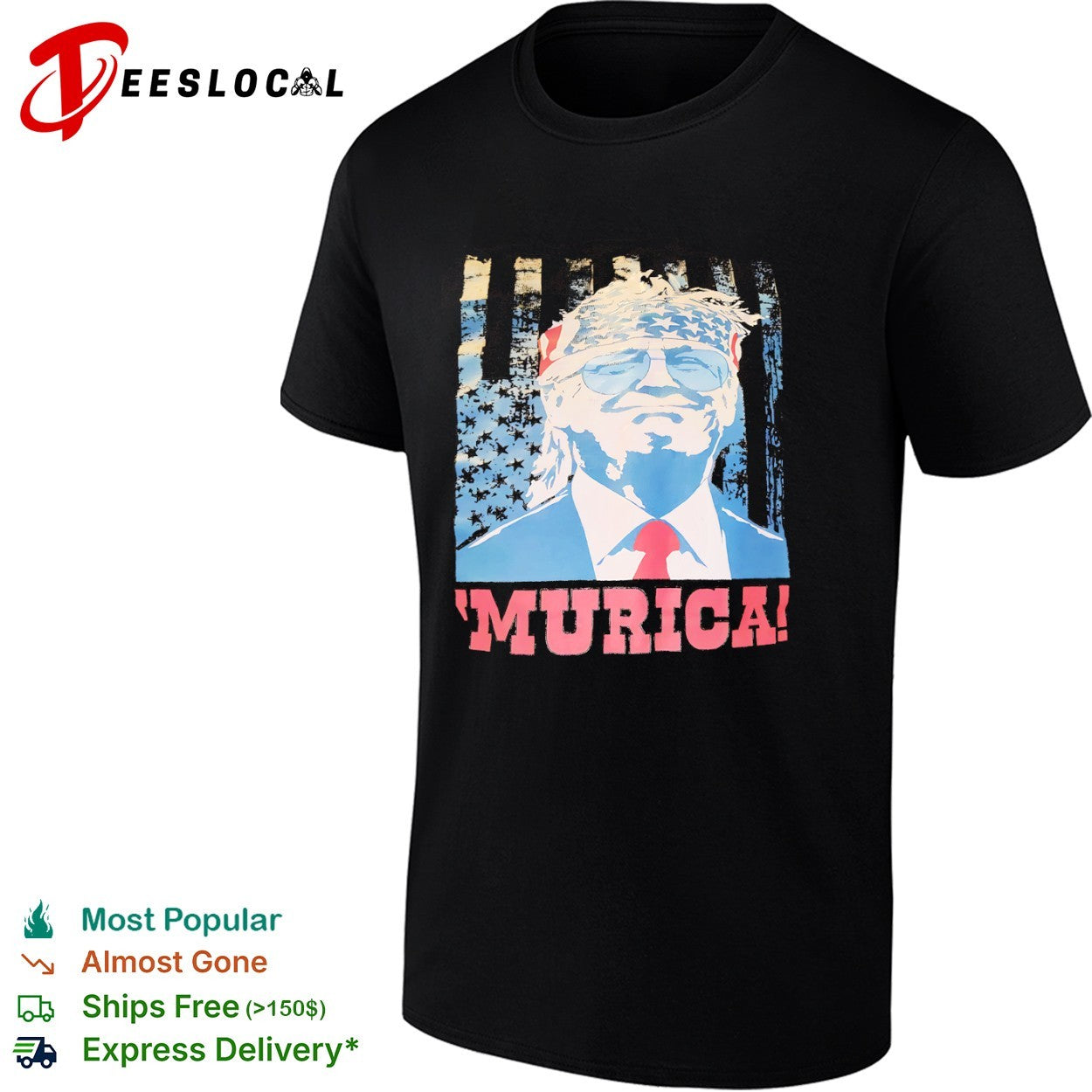 Donald Trump flag bandana Murica shirt