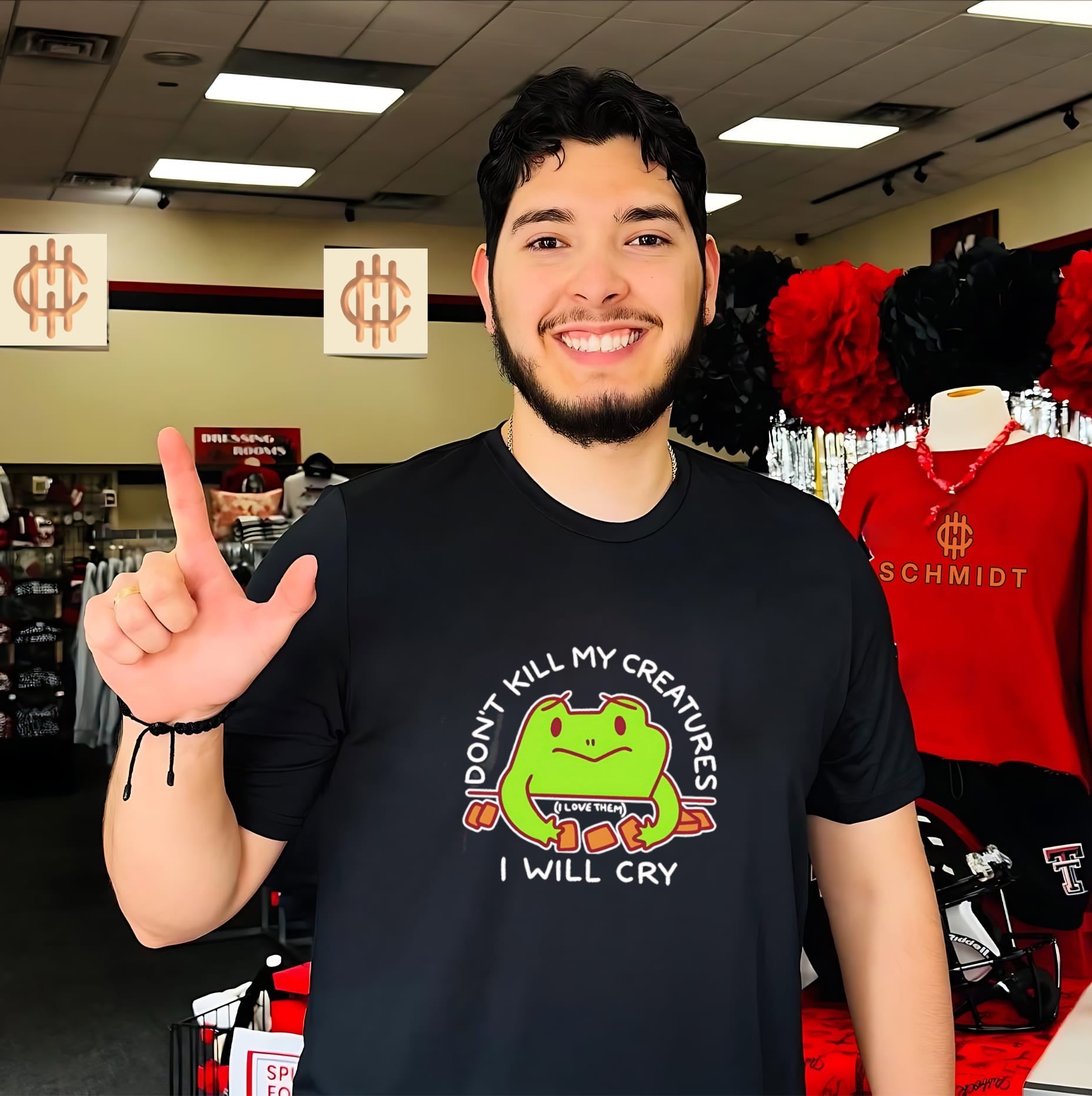 Don’t kill my creatures I will cry i love them sad cartoon frog playin card shirt