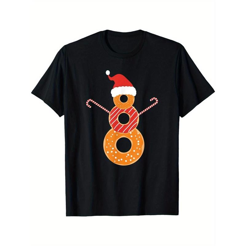 Donuts Snowman Christmas Men's T-Shirt for Donut Lovers made in usa Hoodie Sweatshirt | PrintMintTees.com