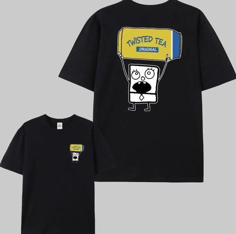 Doodlebob Tea Aesthetic Unisex Shirt, Trendy Graphic Tee, Streetwear Shirt Hoodie Sweatshirt | PrintMintTees.com