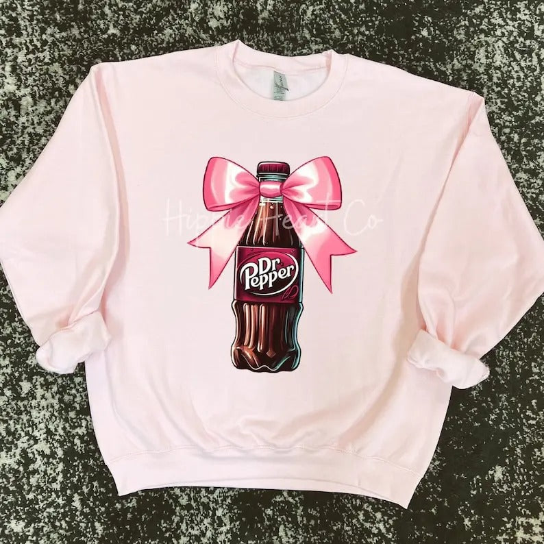 Dr.Pepper Bow Bottle Sweatshirt Shirt Hoodie | PrintMintTees.com