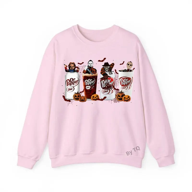Dr Pepper Halloween SweatShirt Unisex Fit - Retro Tees Gift For Women and Man Hoodie | PrintMintTees.com