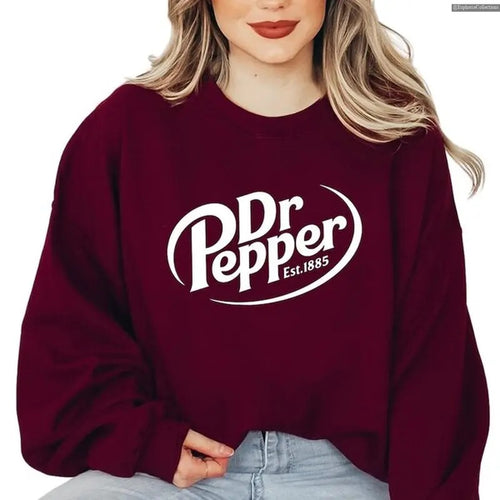 #DrPepper Est 1885 Sweatshirt, Soda Lover Hoodie, Funny Gift,  Logo Hoodie, Gift for Lover , Global Trending Outfits Shirt