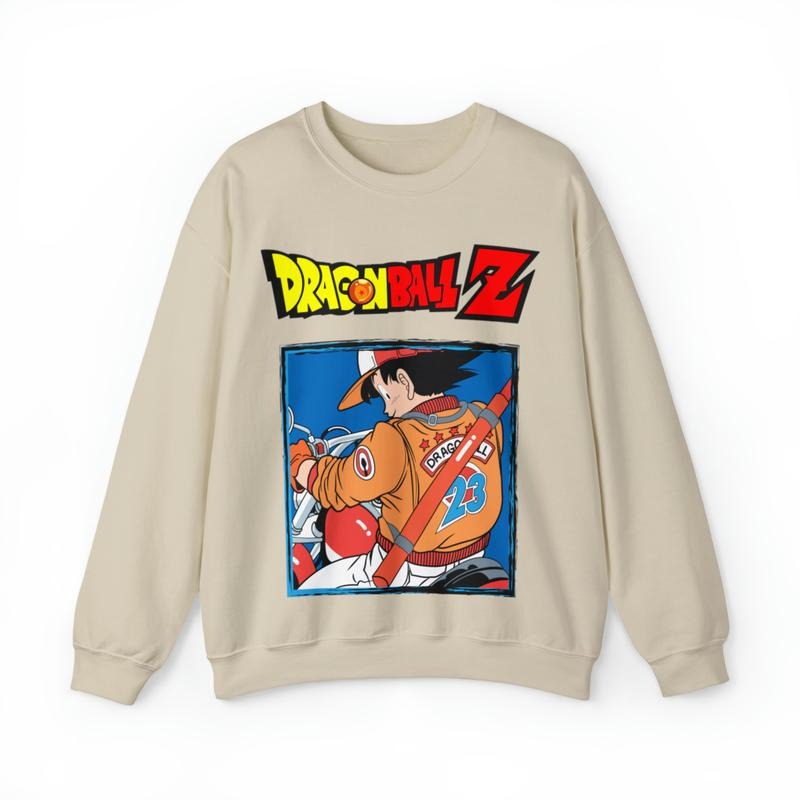 DragonBall Z Goku Graphic Heavyweight Crewneck Sweatshirt Anime Manga Japanese Inspired Clothing Shirt Hoodie