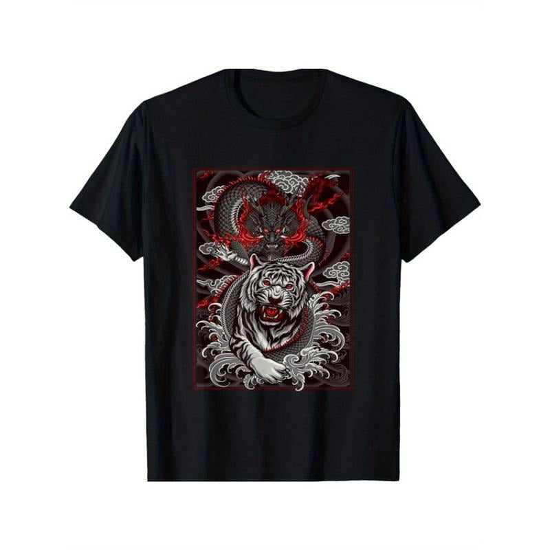 Dragon, Dragon Streetwear Japan Tiger City, Tattoo Art T-Shirt Made in USA Hoodie Sweatshirt | PrintMintTees.com