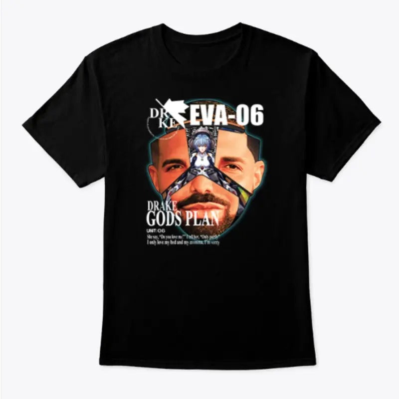 Drake Evangelion Shirt Drake Eva 06 Drake Gods Plan, Gift for him, Gift for her, UNISEX Tshirt Hoodie Sweatshirt