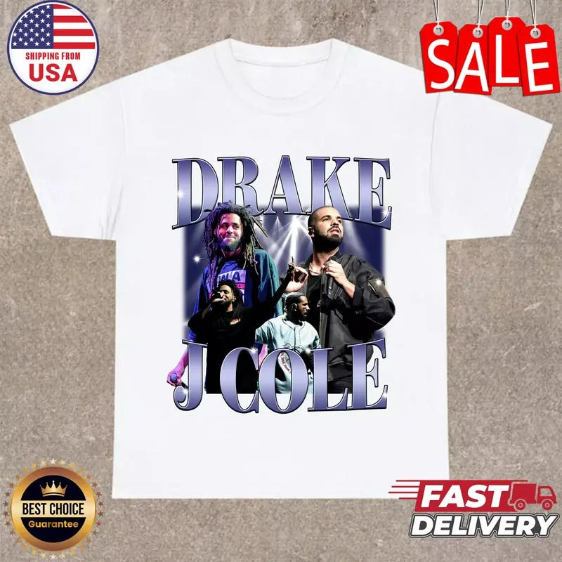 Drake J-Cole All-Size Graphics Tee Memory T-shirt Rap Hoodie, Sweatshirt | PrintMintTees.com
