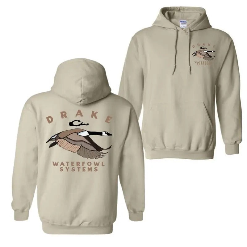 Drake Waterflow Systems Duck Hunt 2 Sides Unisex Hoodie - Sweater - T-shirt Sweatshirt | PrintMintTees.com